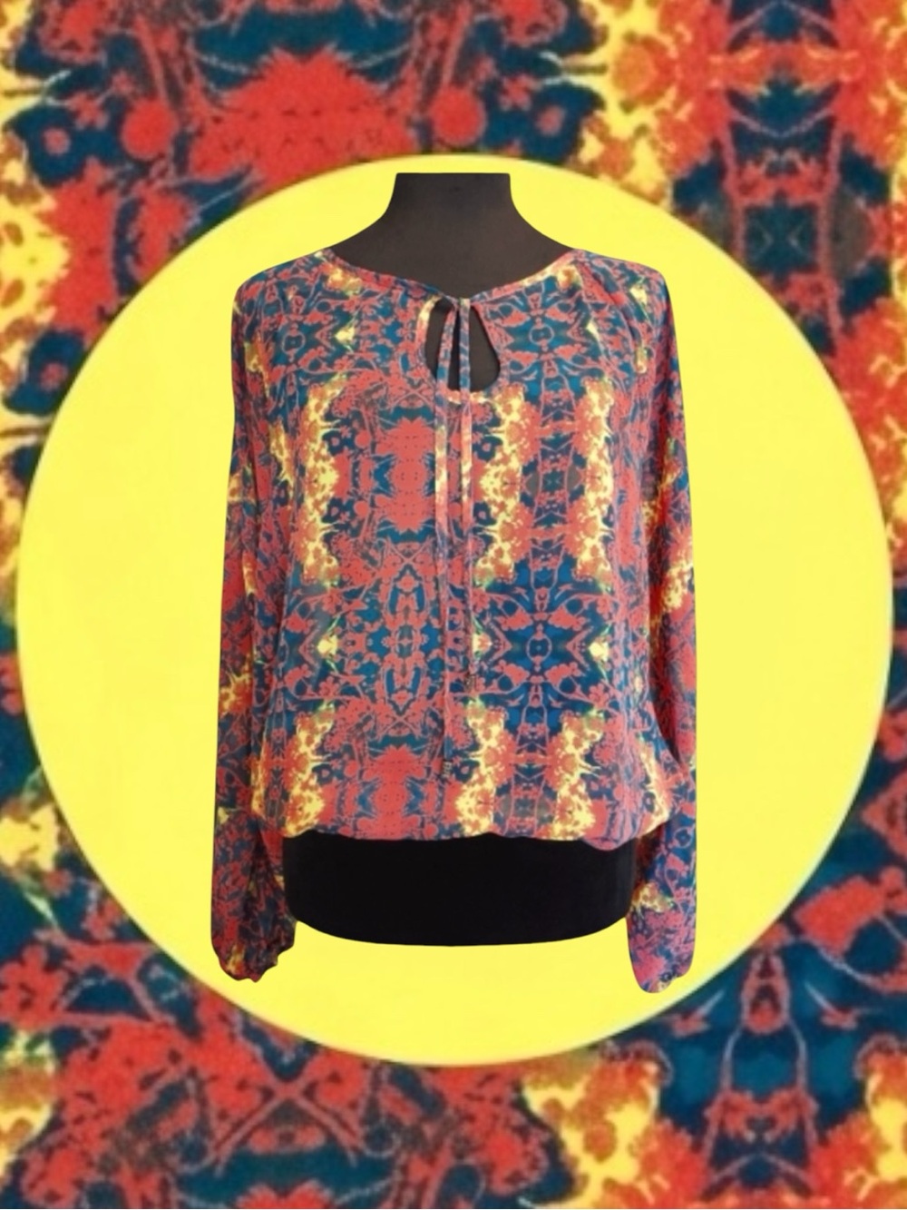 Princess by Vera Wang Y2K Modern Boho Indie Sleaze Festival Maximalism Top L